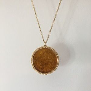 Vintage Preserved Golden Butterfly/Petal Necklace